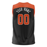 Custom Team Design Black & Orange Colors Design Sports Basketball Jersey BS00NYK030110