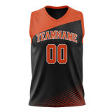 Custom Team Design Black & Orange Colors Design Sports Basketball Jersey BS00NYK030110