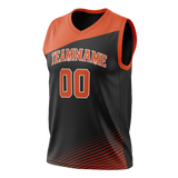 Custom Team Design Black & Orange Colors Design Sports Basketball Jersey BS00NYK030110