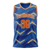 Custom Team Design Blue & Royal Blue Colors Design Sports Basketball Jersey BS00NYK082019