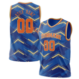 Custom Team Design Blue & Royal Blue Colors Design Sports Basketball Jersey BS00NYK082019