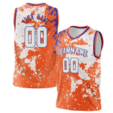 Custom Team Design Orange & White Colors Design Sports Basketball Jersey