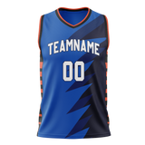 Custom Team Design Blue & Navy Blue Colors Design Sports Basketball Jersey BS00OCT012018