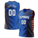 Custom Team Design Blue & Navy Blue Colors Design Sports Basketball Jersey