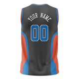 Custom Team Design Gray & Orange Colors Design Sports Basketball Jersey BS00OCT030310