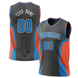 Custom Team Design Gray & Orange Colors Design Sports Basketball Jersey