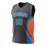 Custom Team Design Gray & Orange Colors Design Sports Basketball Jersey BS00OCT030310