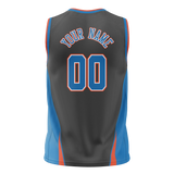 Custom Team Design Gray & Blue Colors Design Sports Basketball Jersey BS00OCT070320