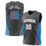 Custom Team Design Gray & Blue Colors Design Sports Basketball Jersey