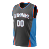 Custom Team Design Gray & Blue Colors Design Sports Basketball Jersey BS00OCT070320