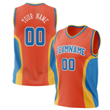 Custom Team Design Orange & Blue Colors Design Sports Basketball Jersey