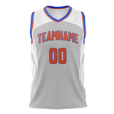 Custom Team Design White & Gray Colors Design Sports Basketball Jersey BS00OCT090203