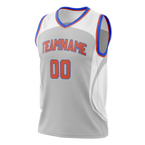 Custom Team Design White & Gray Colors Design Sports Basketball Jersey BS00OCT090203