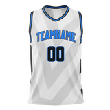 Custom Team Design White & Gray Colors Design Sports Basketball Jersey BS00OM010203