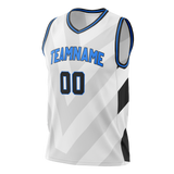 Custom Team Design White & Gray Colors Design Sports Basketball Jersey BS00OM010203