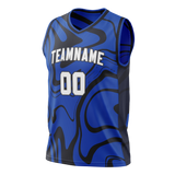 Custom Team Design Black & Royal Blue Colors Design Sports Basketball Jersey BS00OM050119