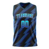 Custom Team Design Blue & Black Colors Design Sports Basketball Jersey BS00OM092001