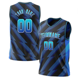 Custom Team Design Blue & Black Colors Design Sports Basketball Jersey BS00OM092001