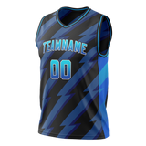 Custom Team Design Blue & Black Colors Design Sports Basketball Jersey BS00OM092001