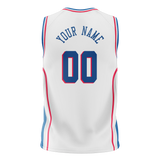 Custom Team Design White & Blue Colors Design Sports Basketball Jersey BS00P7010220