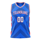 Custom Team Design Blue & Red Colors Design Sports Basketball Jersey BS00P7022009