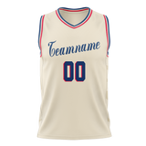 Custom Team Design Cream & Royal Blue Colors Design Sports Basketball Jersey BS00P7030519