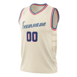 Custom Team Design Cream & Royal Blue Colors Design Sports Basketball Jersey BS00P7030519