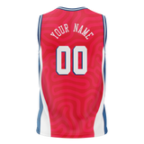 Custom Team Design Red & Royal Blue Colors Design Sports Basketball Jersey BS00P7040919