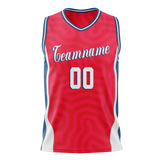 Custom Team Design Red & Royal Blue Colors Design Sports Basketball Jersey BS00P7040919