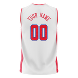 Custom Team Design White & Red Colors Design Sports Basketball Jersey BS00P7050209