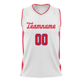 Custom Team Design White & Red Colors Design Sports Basketball Jersey BS00P7050209