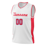 Custom Team Design White & Red Colors Design Sports Basketball Jersey BS00P7050209