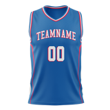 Custom Team Design Blue & White Colors Design Sports Basketball Jersey BS00P7062002