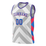 Custom Team Design White & Gray Colors Design Sports Basketball Jersey BS00P7070203