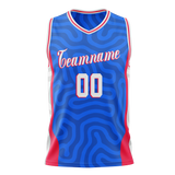 Custom Team Design Blue & Red Colors Design Sports Basketball Jersey BS00P7092009