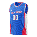 Custom Team Design Blue & Red Colors Design Sports Basketball Jersey BS00P7092009