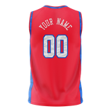 Custom Team Design Red & Blue Colors Design Sports Basketball Jersey BS00P7100920