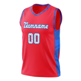 Custom Team Design Red & Blue Colors Design Sports Basketball Jersey BS00P7100920