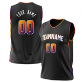 Custom Team Design Black & Orange Colors Design Sports Basketball Jersey