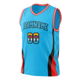 Custom Team Design Blue & Red Colors Design Sports Basketball Jersey BS00PS022009