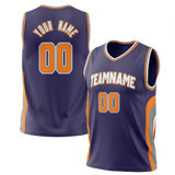 Custom Team Design Purple & Orange Colors Design Sports Basketball Jersey