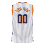 Custom Team Design White & Orange Colors Design Sports Basketball Jersey BS00PS050210