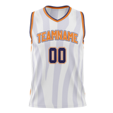 Custom Team Design White & Orange Colors Design Sports Basketball Jersey BS00PS050210