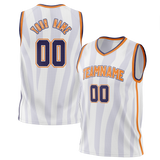 Custom Team Design White & Orange Colors Design Sports Basketball Jersey