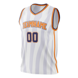 Custom Team Design White & Orange Colors Design Sports Basketball Jersey BS00PS050210