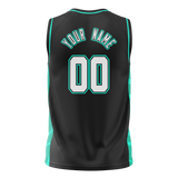 Custom Team Design Black & Teal Colors Design Sports Basketball Jersey BS00PTB020117