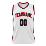 Custom Team Design White & Red Colors Design Sports Basketball Jersey BS00PTB060209