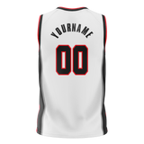 Custom Team Design White & Red Colors Design Sports Basketball Jersey BS00PTB080209