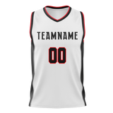 Custom Team Design White & Red Colors Design Sports Basketball Jersey BS00PTB080209