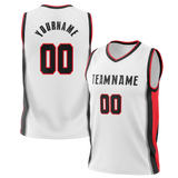 Custom Team Design White & Red Colors Design Sports Basketball Jersey